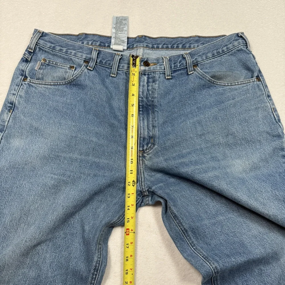 Carhartt Jeans Mens 44x30 Blue Stonewash B17 STW Relaxed Fit Straight Leg Denim‎